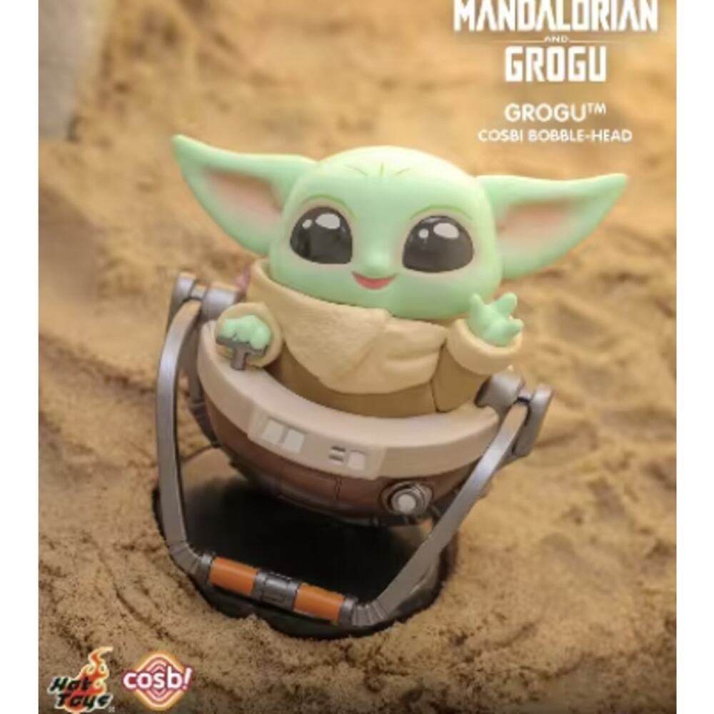 Star Wars x Cosbi x Disney, Mandalorian & Grogu Bobble-Head, Hover Pram - New